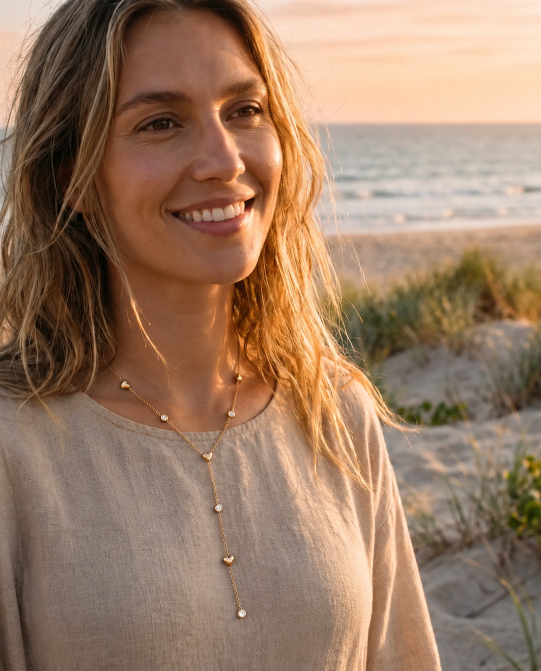 Renata – Long Tassel Heart Necklace