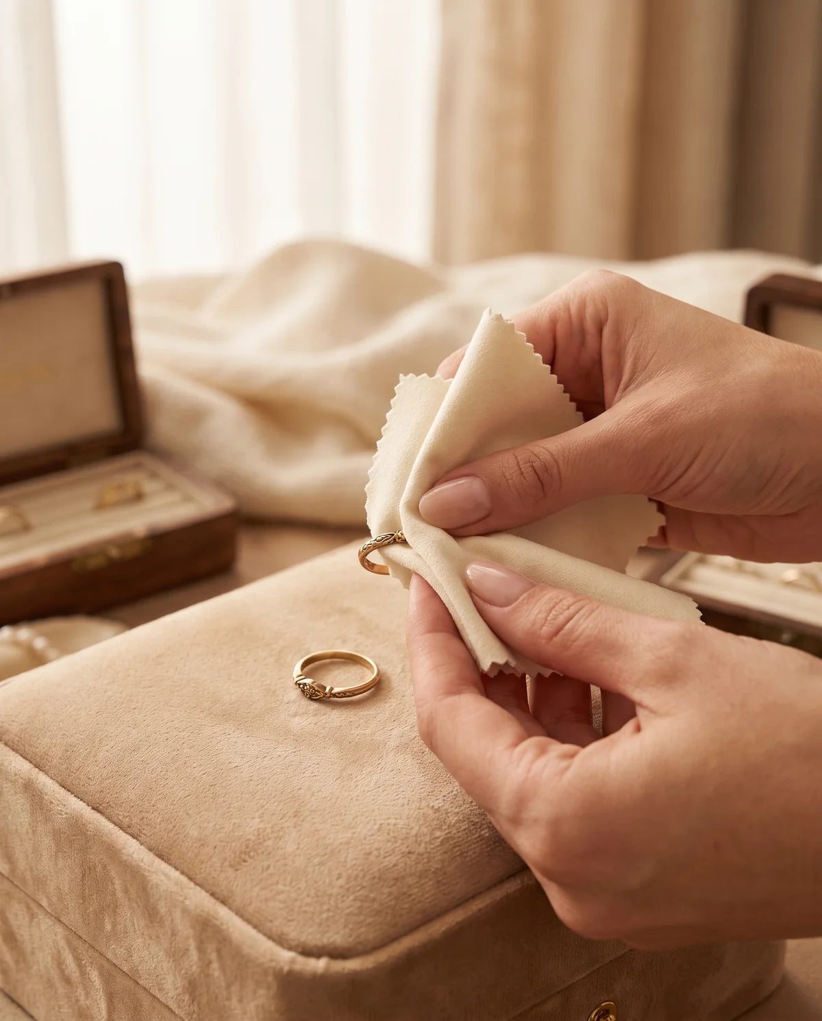 Gold piercing jewellery styling