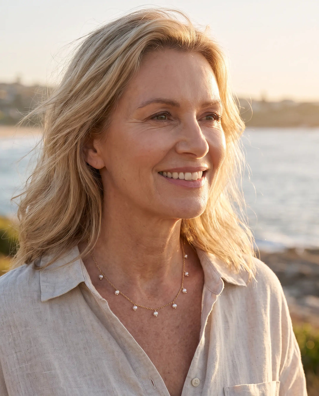 Margot  – Geometric Pearl Necklace