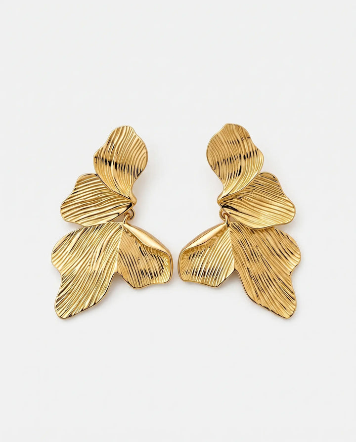 Flora – Brushed Petal Earrings