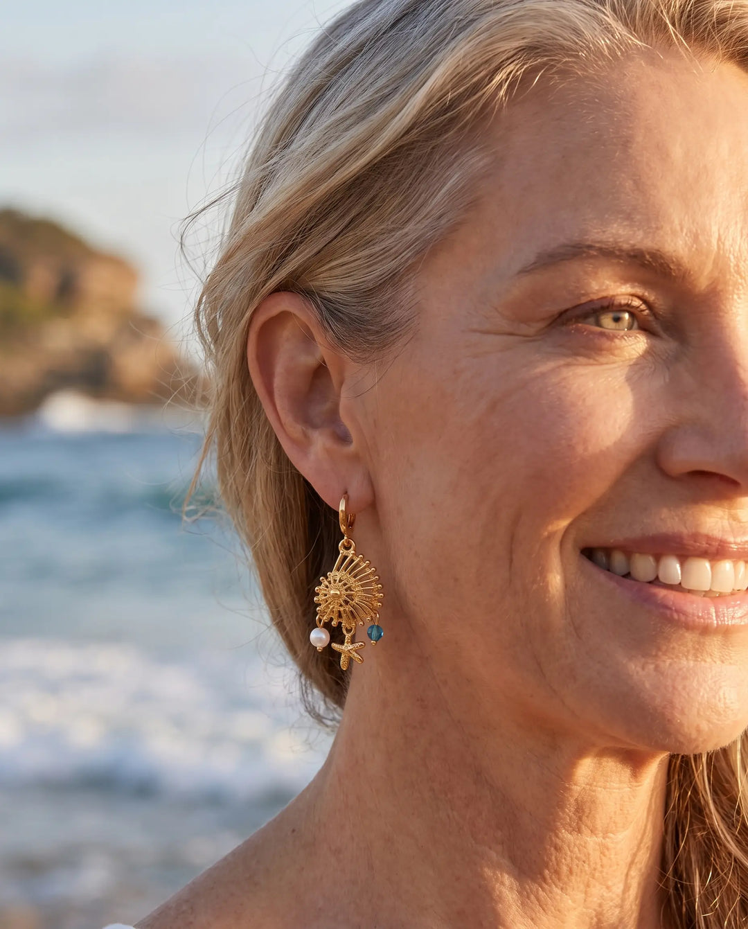 Annika – Starfish Pearl Earrings