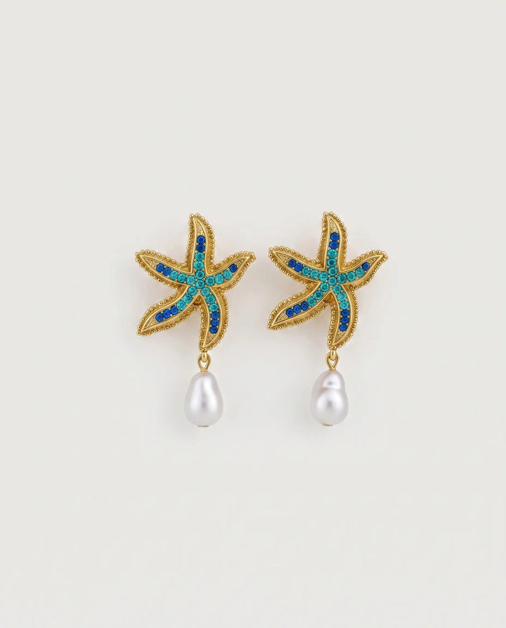 Lucia – Starfish Pearl Earrings