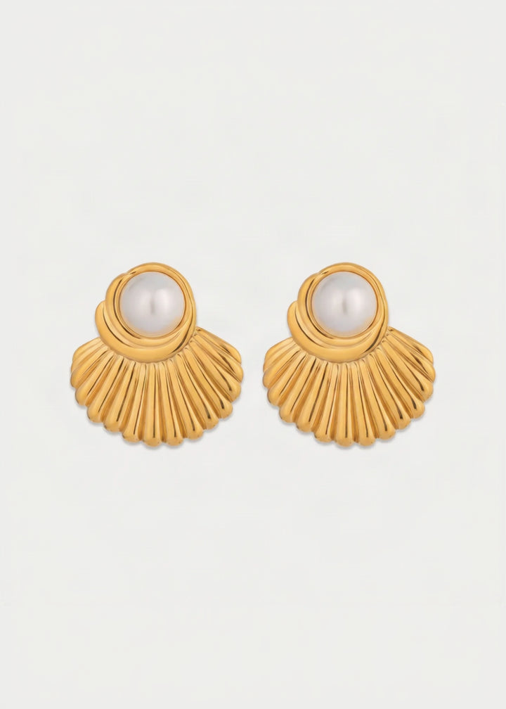 Esme – Fan-Shaped Stud Earrings