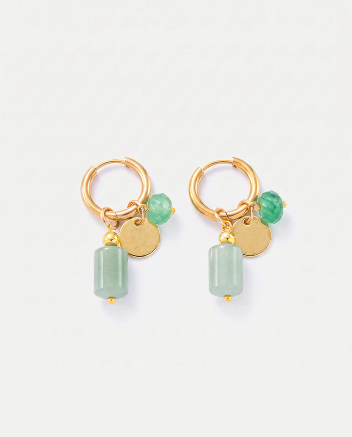 Marina – Natural Stone Pendant Earrings