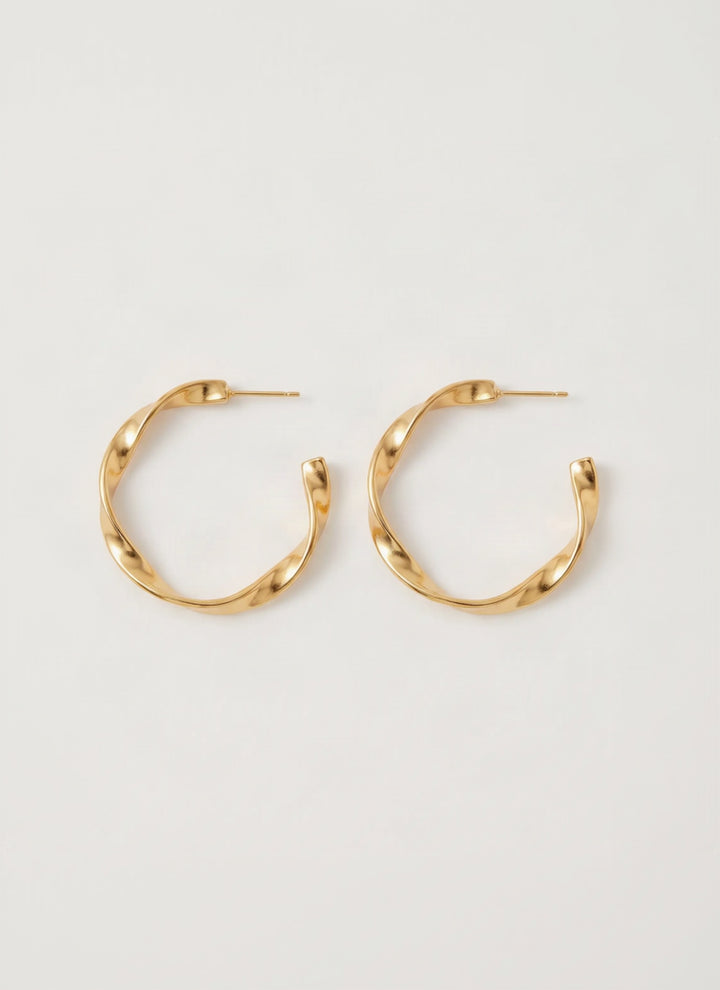 Seraphine – Twisted C-Shaped Earrings