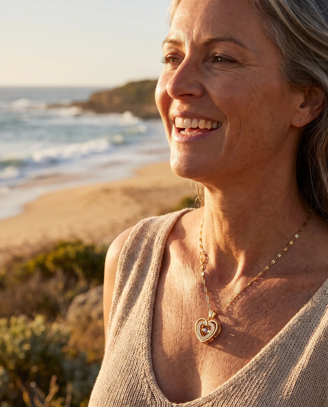 Nadine – Double-layer Heart Necklace