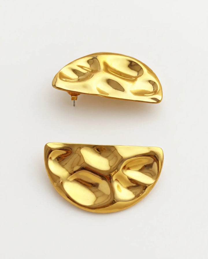 Katerina – Concave-Convex Heart Earrings