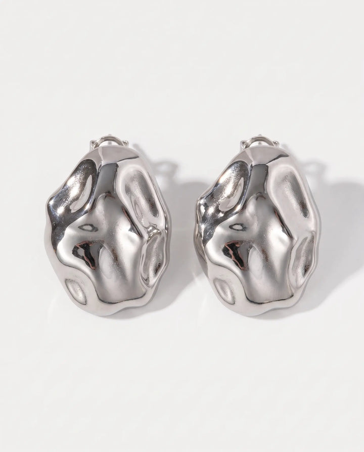 Brigitte - Hammered Stud Earrings
