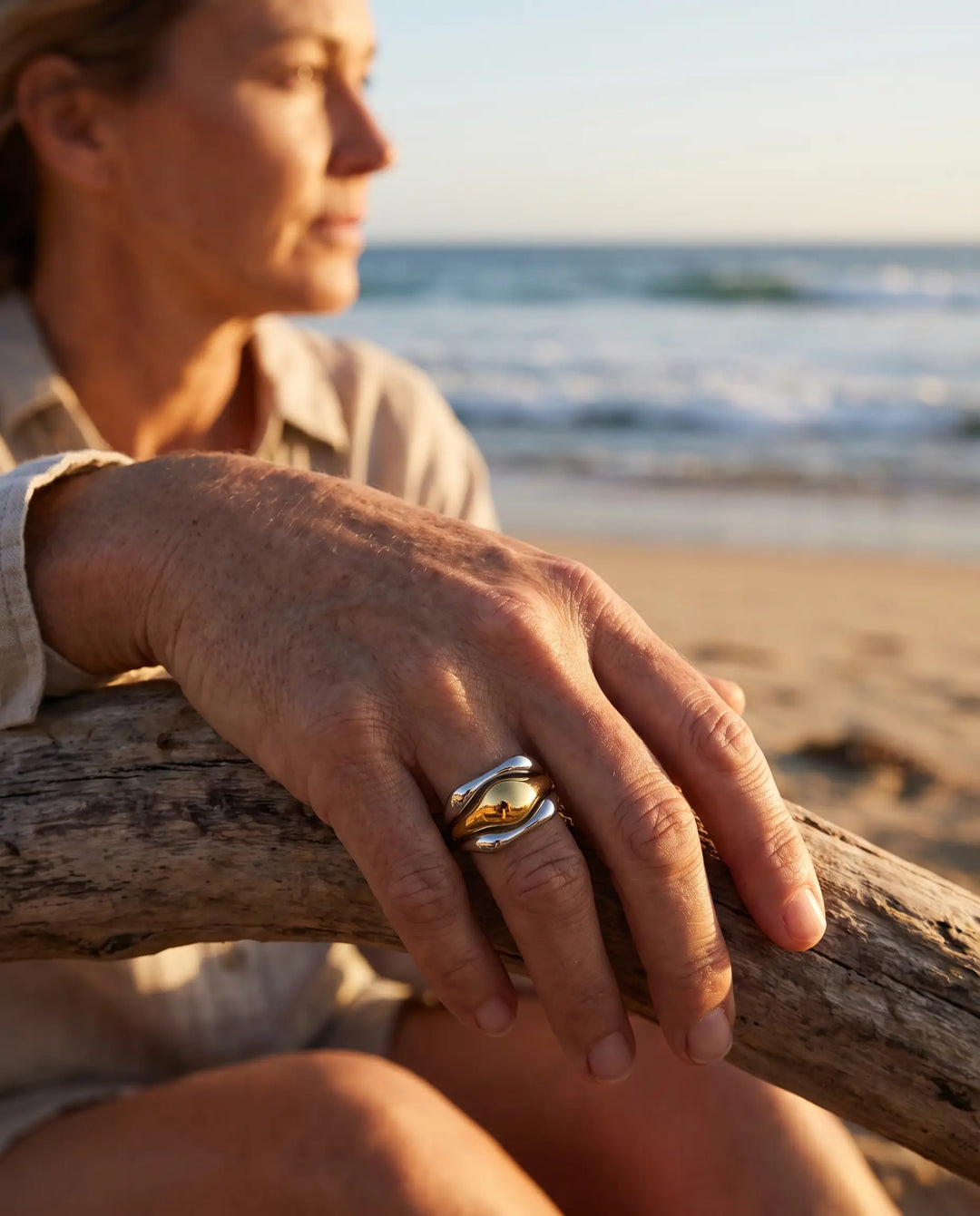 Beatrice – Two-tone Open Ring
