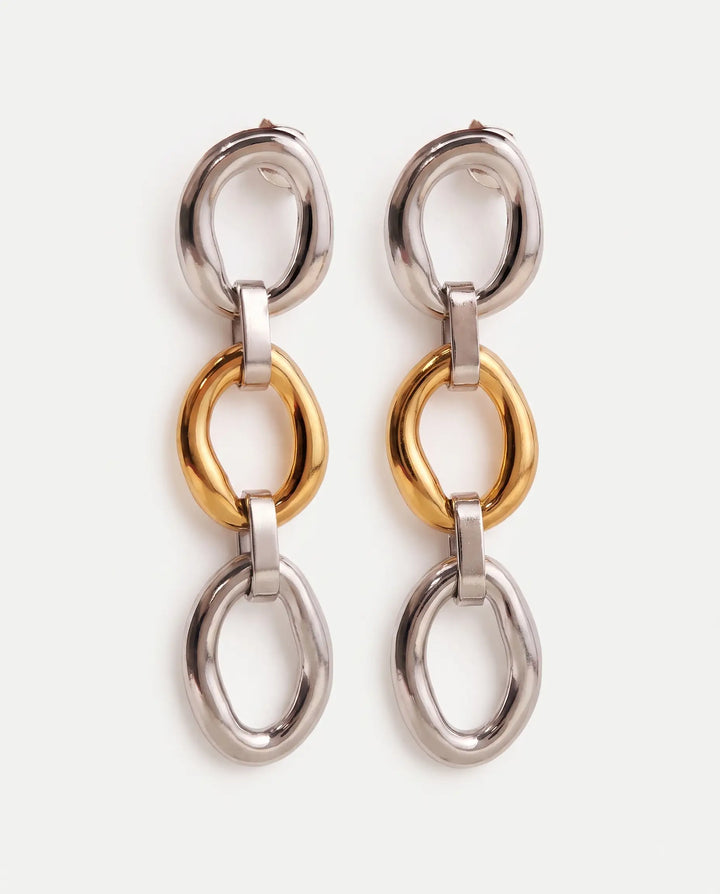 Mara – Geometric Pearl Earrings