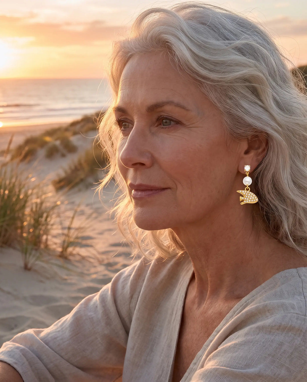 Stella – Fish-Shaped Pearl Earrings