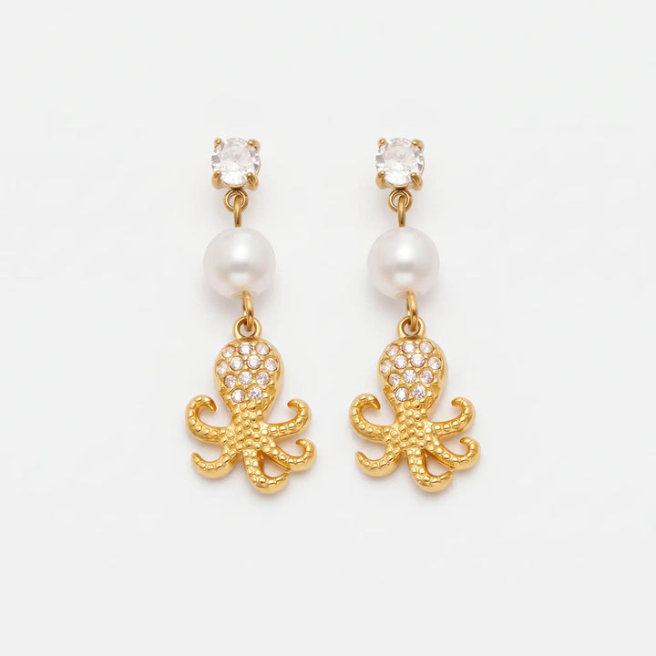 Saskia – Octopus Pearl Earrings