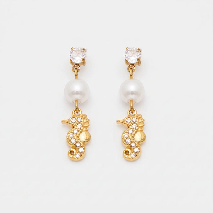 Rhea – Seahorse Pearl Earrings