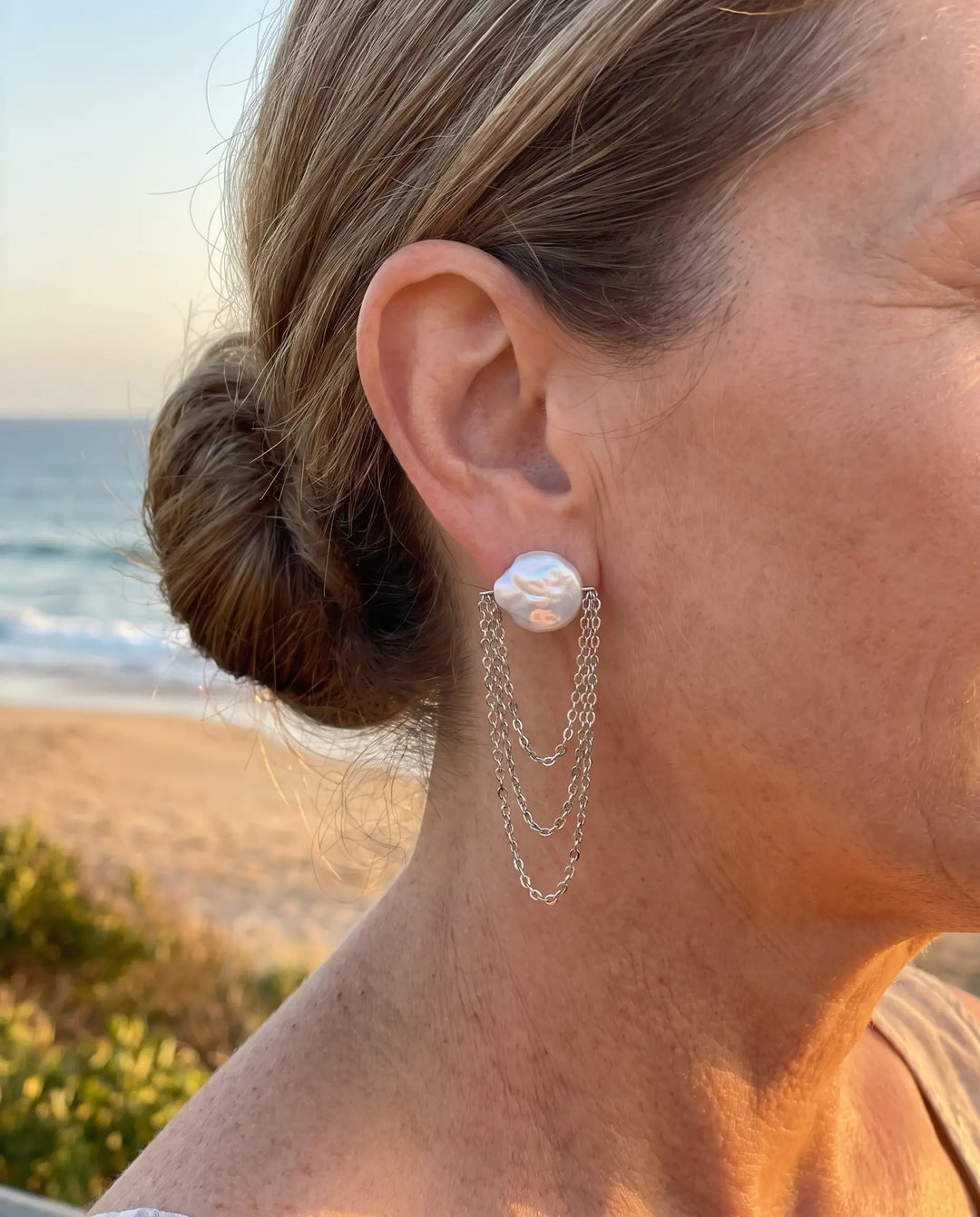 Nina – Geometric Tassel Earrings
