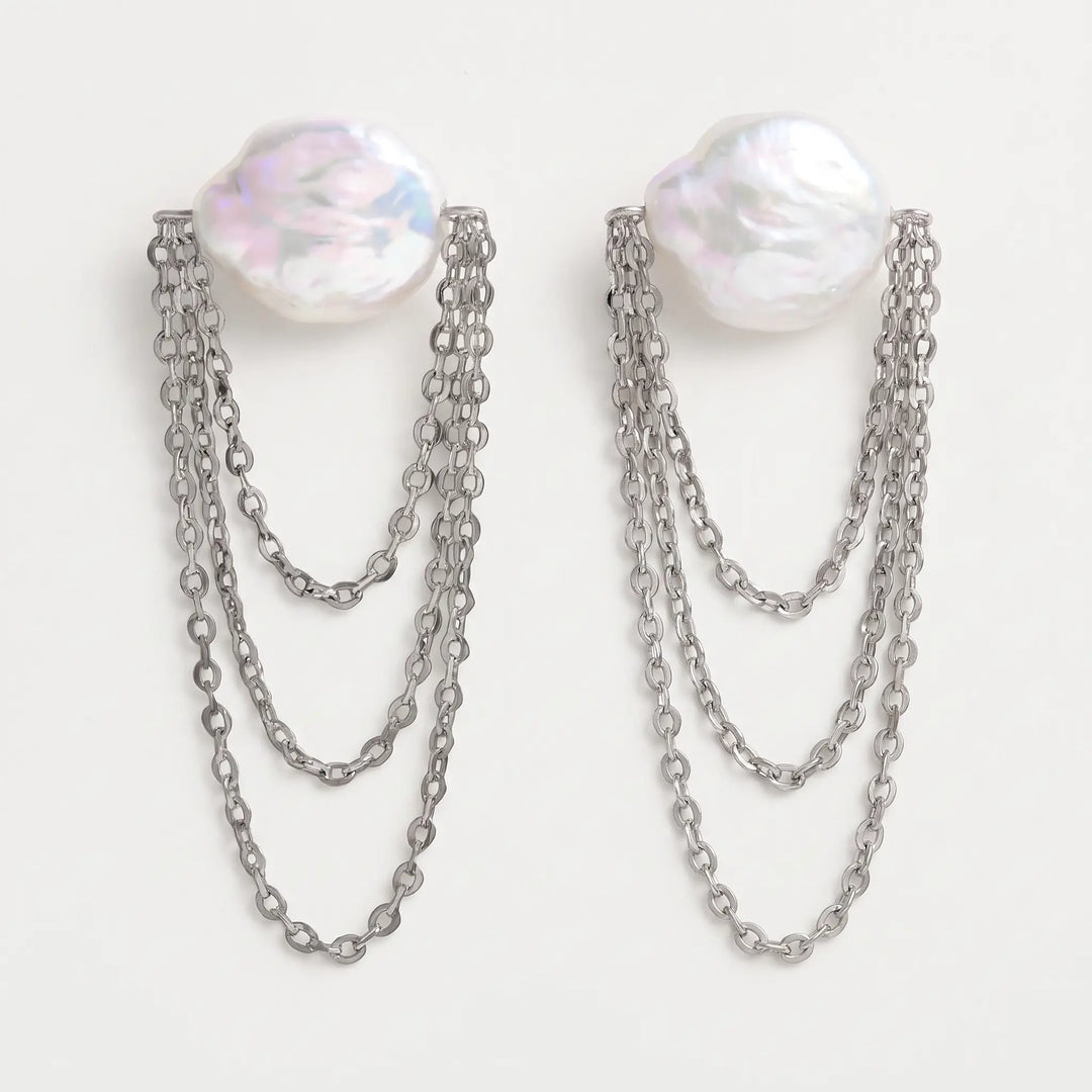Nina – Geometric Tassel Earrings