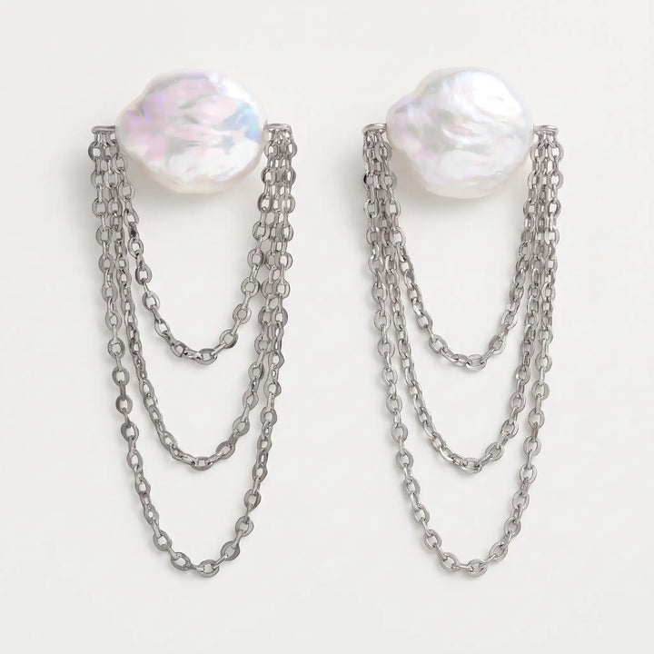Nina – Geometric Tassel Earrings