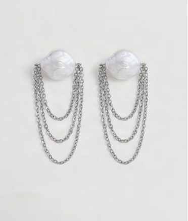 Nina – Geometric Tassel Earrings