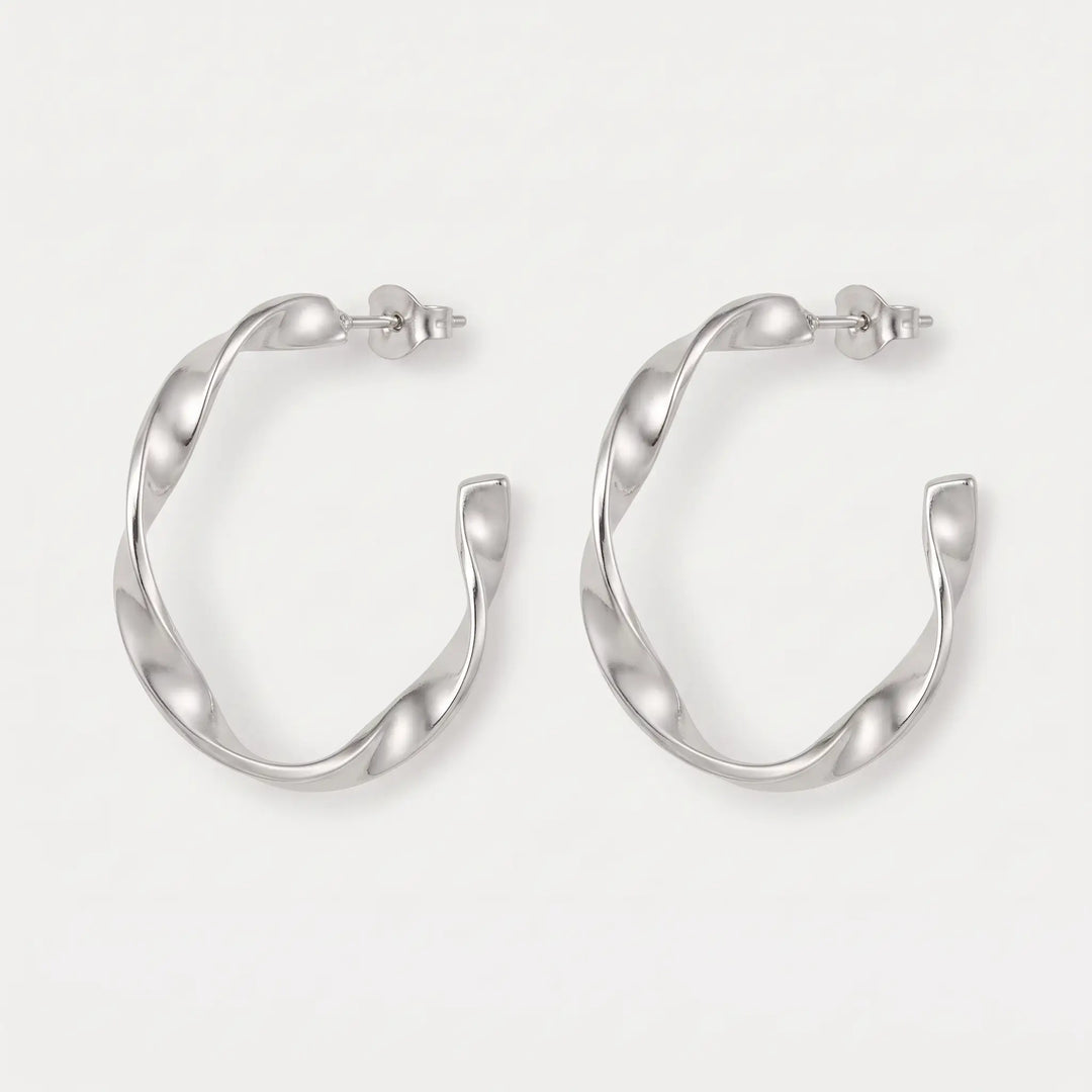 Seraphine – Twisted C-Shaped Earrings