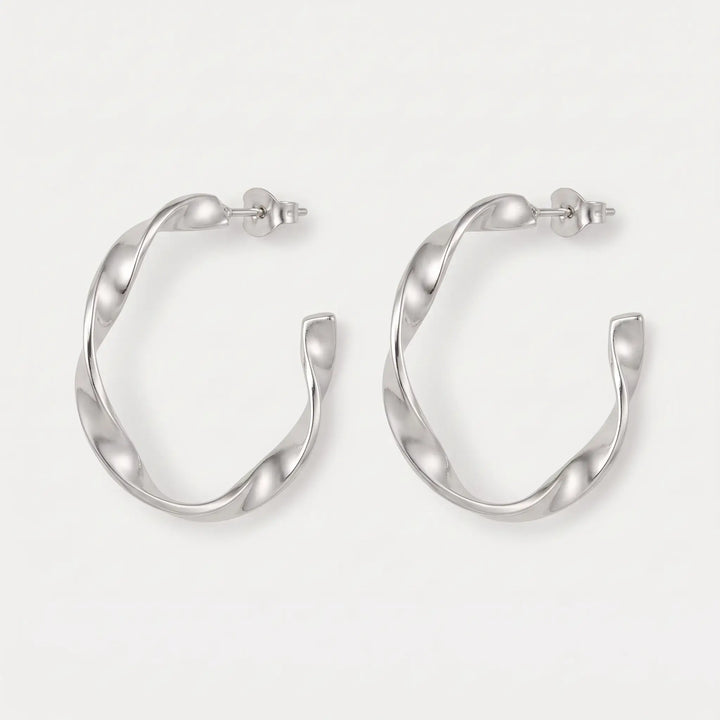 Seraphine – Twisted C-Shaped Earrings